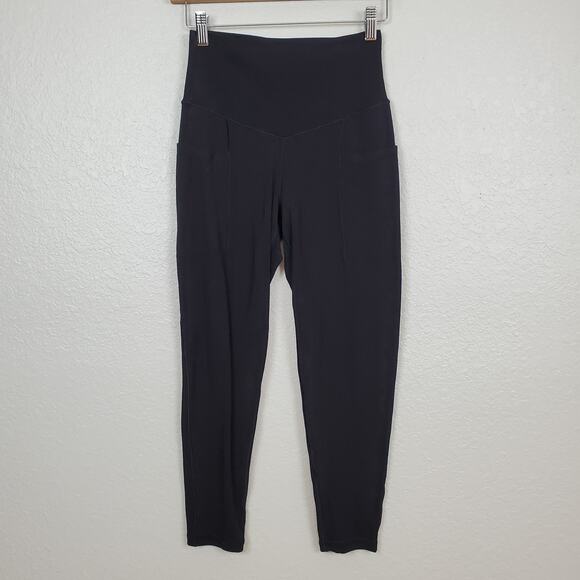 aerie Pants - Aerie Leggings Womens Medium Real Me 7/8 Hi-Rise Short Inseam 23" Pockets Black